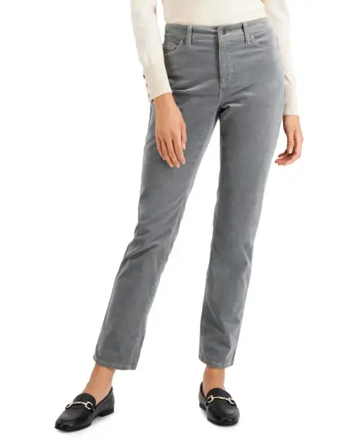 Charter Club Women's Lexington Tummy Control Corduroy Jeans, Created for Macy's - Frosted Quartz 4