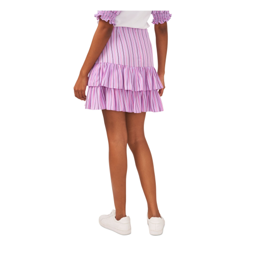 Riley & Rae Women's Striped Pull-on Skirt,  Lilac Petal S - Image 3