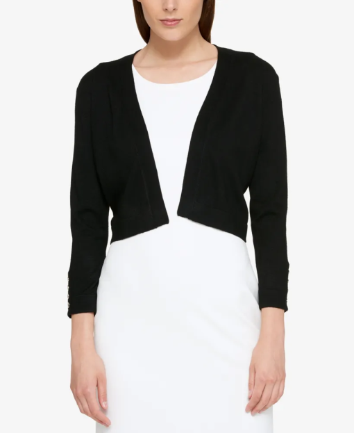 Tommy Hilfiger Button Sleeve Cardigan - Black M - Image 2