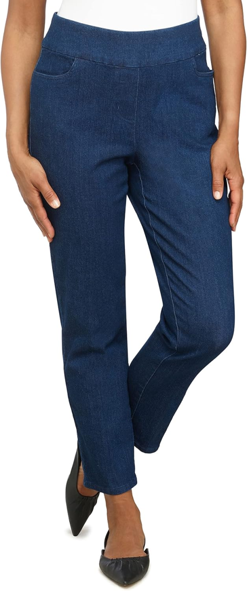 Alfred Dunner Womens Petite Super Stretch Mid-Rise Average Length Pant 6P - Image 2