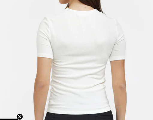 Tahari Asl Solid Crewneck Top - White L - Image 2