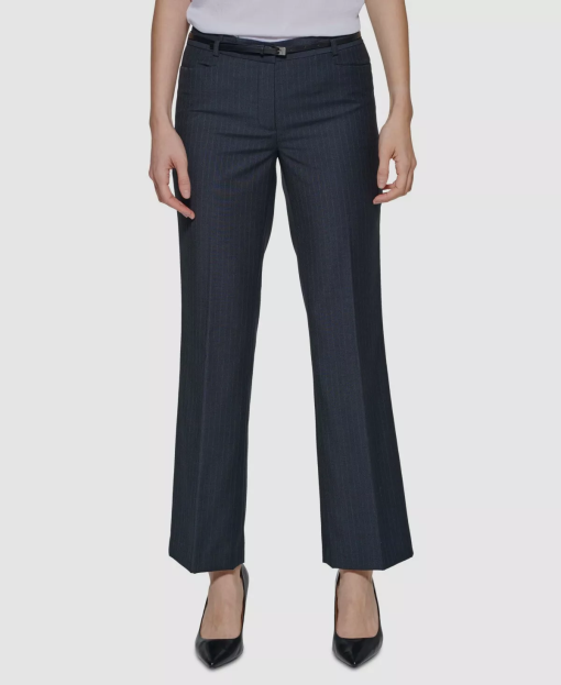 Calvin Klein Petite Pinstripe Pants NO BELT 12P - Image 2