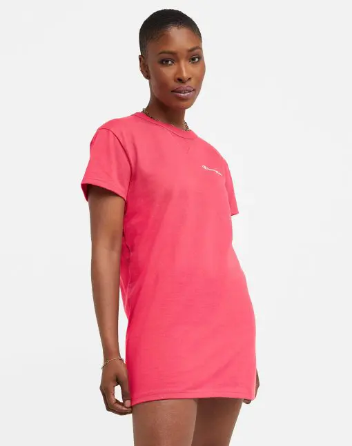 Champion Womens Cotton Midweight T-Shi Joyful Pink Heather S