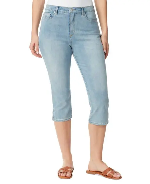 Gloria Vanderbilt Womens Amanda High-Rise Capri Melbourne Wash 4