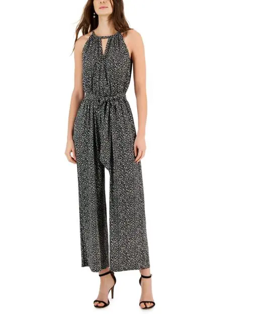 JPR Studio Printed Sleeveless Jumpsuit Party Animal Black L