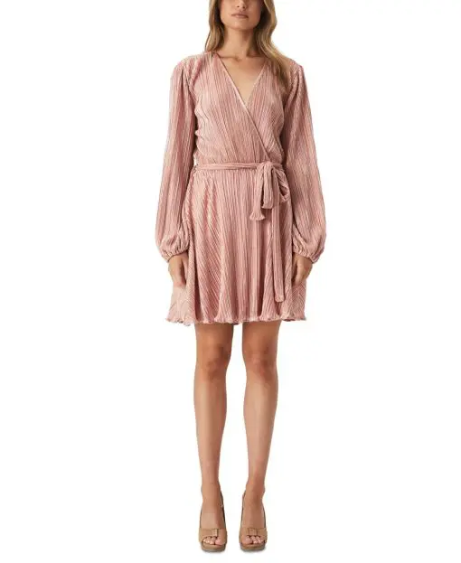 Bardot Womens Bellissa Pleat Dress Blush 2