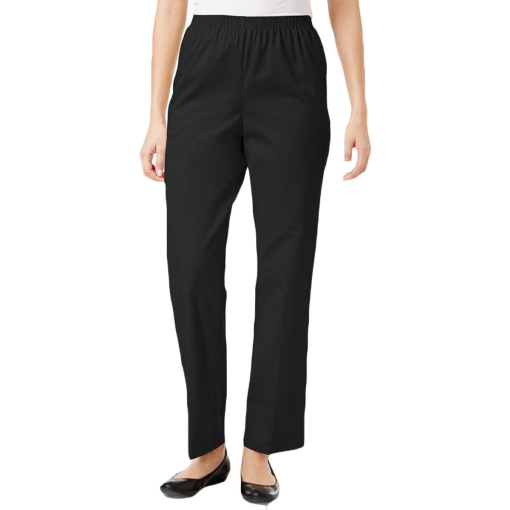 Alfred Dunner High-Rise Pull-On Pants Black 16S - Image 2