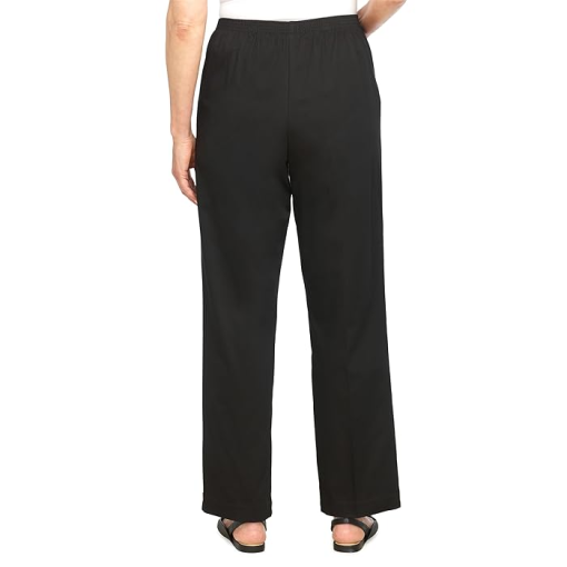 Alfred Dunner High-Rise Pull-On Pants Black 16S - Image 3