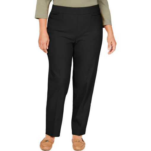 Alfred Dunner Plus Size Pull-On Pants Black 20W - Image 2