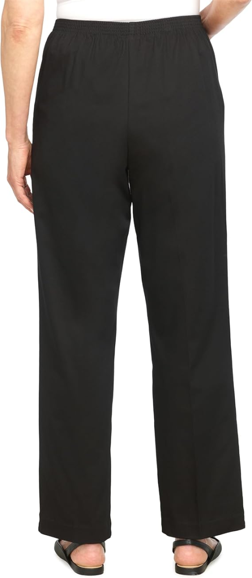 Alfred Dunner Plus Size Pull-On Straight-Leg Black 22WS - Image 3