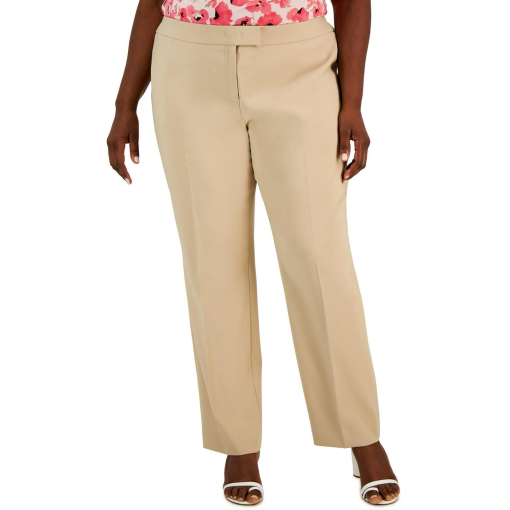 Anne Klein Plus Size High Rise Bowie Pant Latte 16W - Image 2