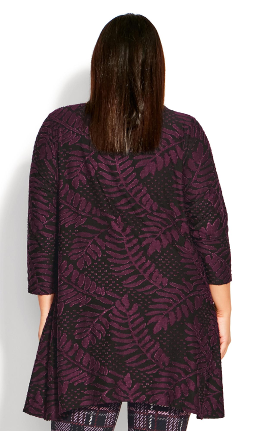 AVENUE Avenue Plus Size Jacquard Tuni Shiraz 22W24W - Image 3