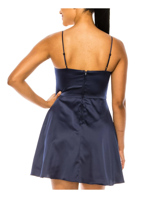 B Darlin Juniors Emma Fit Flare Dres Navy 13/14 - Image 2