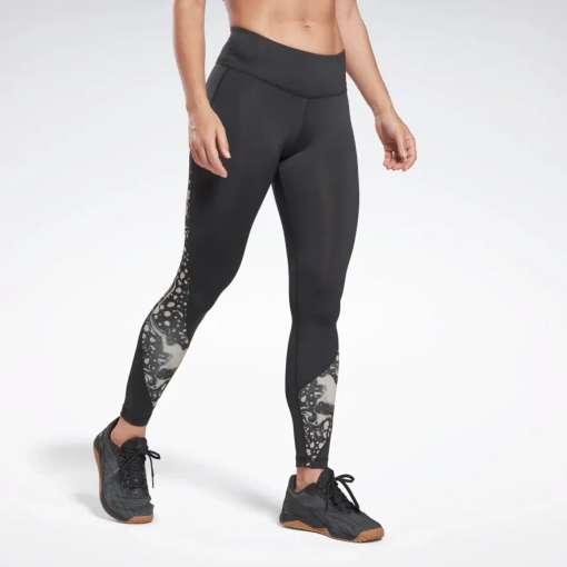 Reebok Womens Modern Safari Leggings Night Black XXL - Image 4