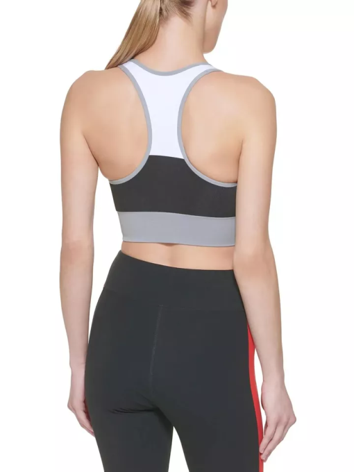 Tommy Hilfiger Colorblocked Sports Bra BlackDove Grey Combo XS - Image 2