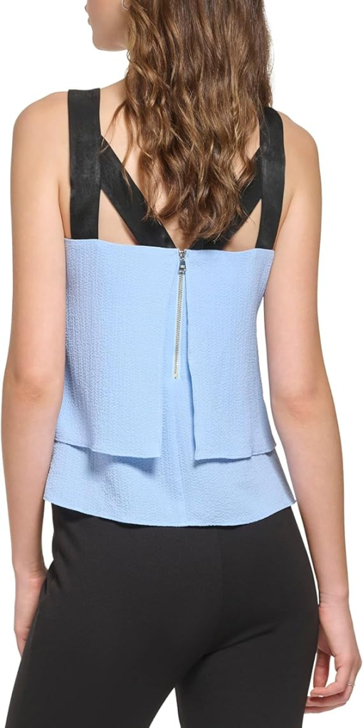 DKNY Womens Contrast-Strap Foldove Frosting Blue XL - Image 2