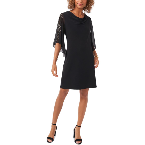 MSK Embellished Split-Sleeve Sheat Black XL - Image 2