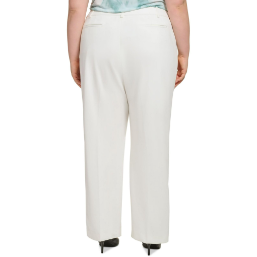 Calvin Klein Plus Size Mid-Rise Wide-Leg Pa White 16W - Image 3