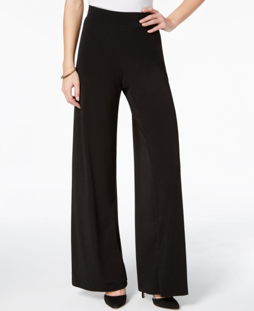 NY Collection Petite Wide-Leg Palazzo, In Pe Black PXL - Image 2