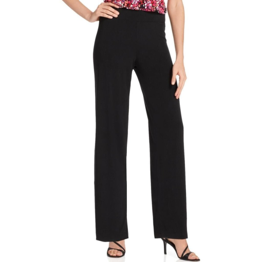 NY Collection Petites Women's Wide Leg Pull on Palazzo Pants PM - Image 2