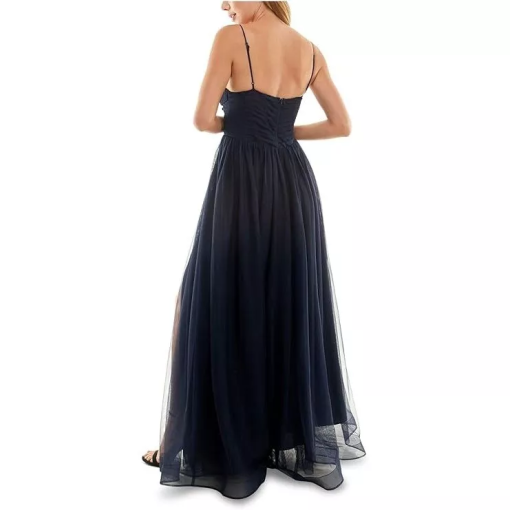 Speechless Juniors V-Neck Tulle-Skirt Go Navy Jam 9 - Image 2