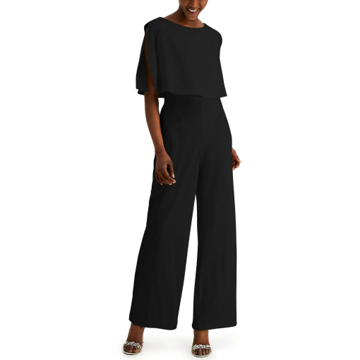 Connected Petite Popover Jumpsuit Black 8P - Image 2