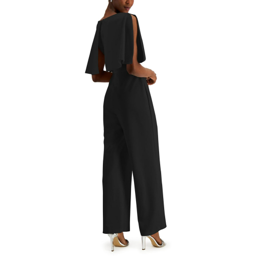 Connected Petite Popover Jumpsuit Black 8P - Image 3