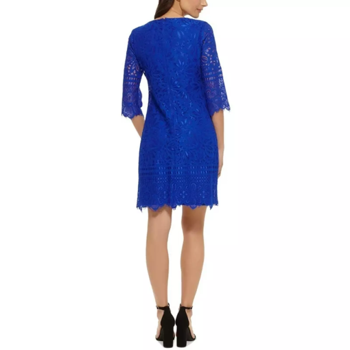 kensie Lace Sheath Dress Cobalt 8 - Image 2