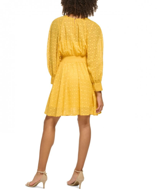 Tommy Hilfiger Petite Textured Chiffon Blouso Deep Maize 4P - Image 3