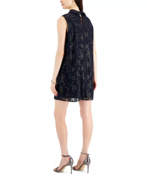 Connected Petite Embellished Dress Navy 4P - Image 3