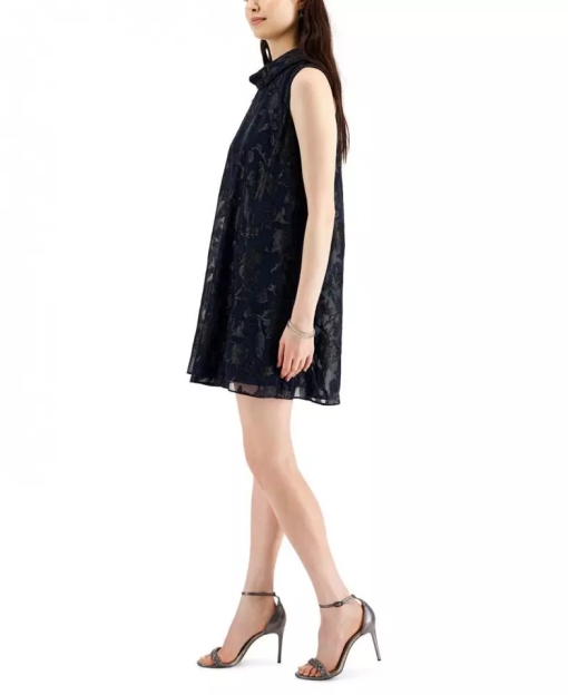 Connected Petite Embellished Dress Navy 4P - Image 4