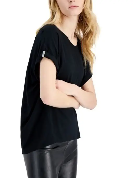 INC Women's Dolman-Sleeve Top, - Deep Black L