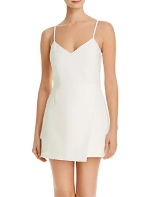 French Connection Women's Asymmetric A-Line Mini Dress - Summer White - Size 4