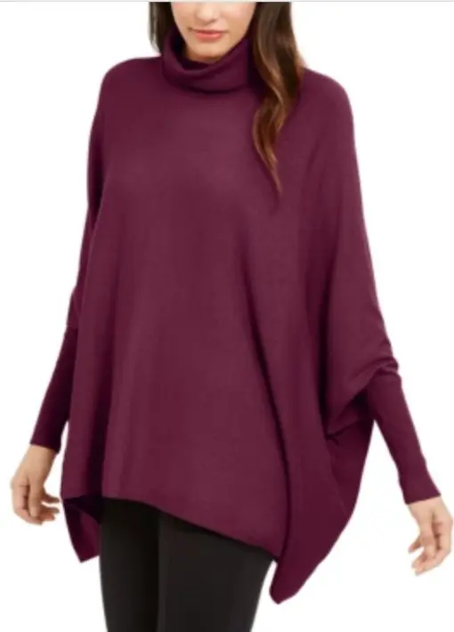 Alfani Turtleneck Poncho Sweater, M