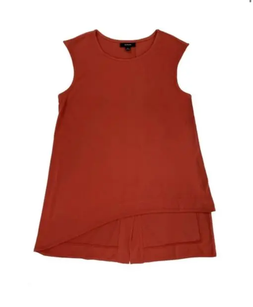 Alfani Womens Asymmetrical Sleeveless Top Coral XL