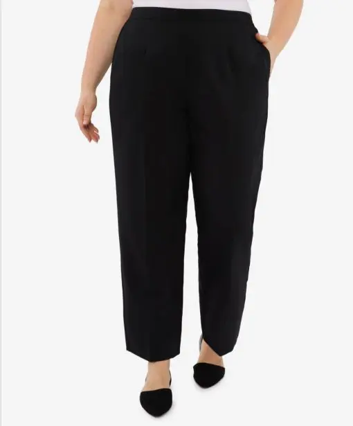 Alfred Dunner Women's Plus Marrakech Feeling New Classic Average Length Pant, Black SIZE22W