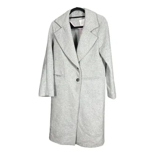 Avec les Filles Women Wool Blend long coat 66797, Grey, S