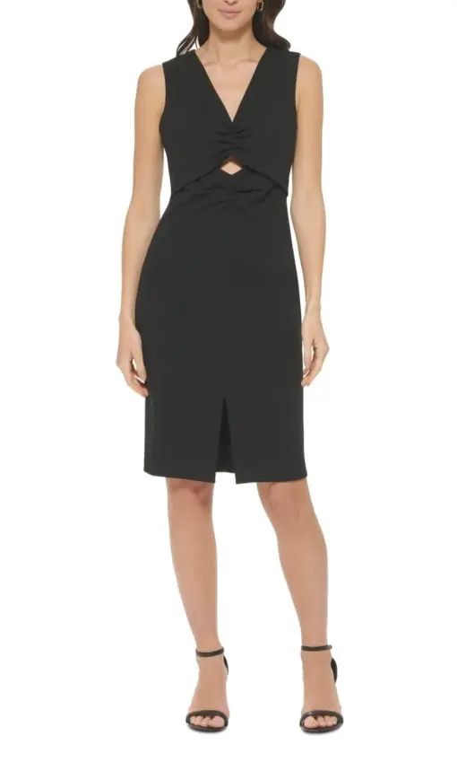 Calvin Klein Cut-Out Ruching Sheath Dress 4