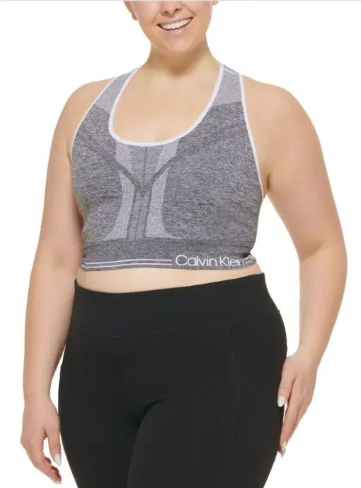 Calvin Klein Performance Plus Size Reversible Medium Impact Sports Bra 3X