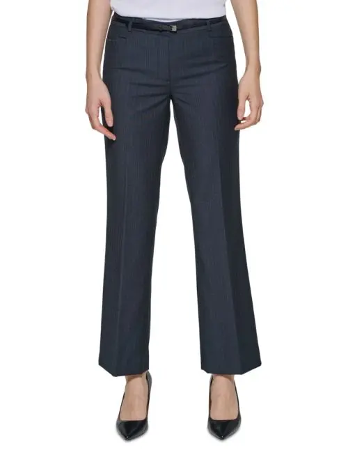 Calvin Klein Petite Pinstripe Pants NO BELT 12P