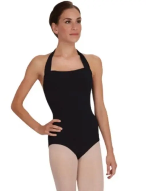 Capezio Adult Pull-Over Halter Leotard Black XS