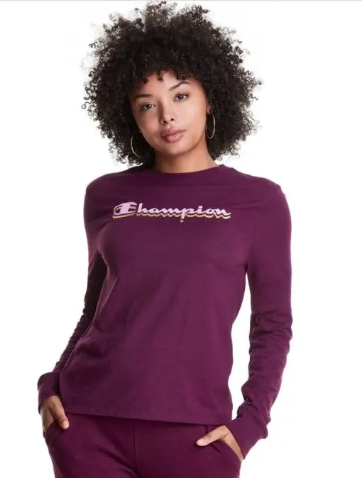 Champion Women's Logo Long-Sleeve Top 2XL