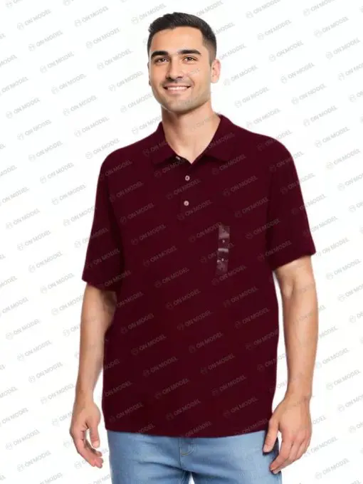 CLUB ROOM Men's Garnet Stone Short Sleeve Henley Neck Slub Gift  Size XXL