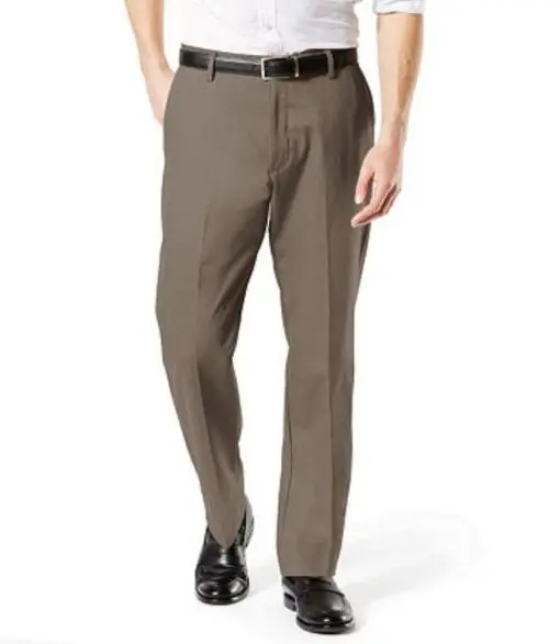 Dockers Classic Fit Signature Khaki Lux Cotton Stretch Pants D3 (Dark Pebble) Men's Casual Pants 32