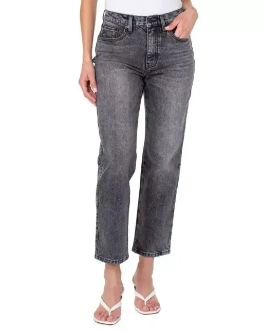 Earnest Sewn Women's Straight Leg Ankle Jeans Gray Size 28