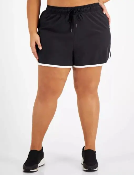 ID Ideology Womens Plus Size Running Shorts  Black  3X