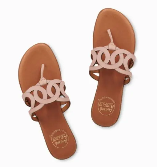 André Assous Nature Leather Featherweights™ Sandals Blush Leather