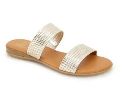 Andre Assous Nabila Flat Sandal Platino 10