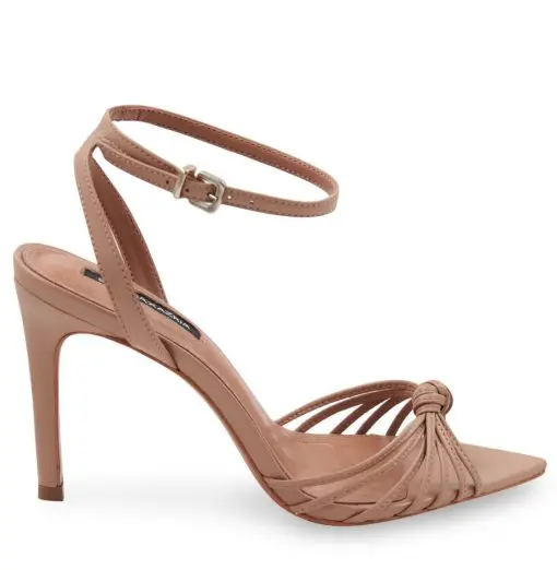 BCBGMAXAZRIA Delia Palomino Knotted Leather Sandal Heel 5.5 - Image 2