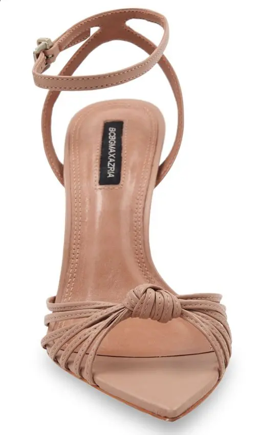 BCBGMAXAZRIA Delia Palomino Knotted Leather Sandal Heel 5.5 - Image 3